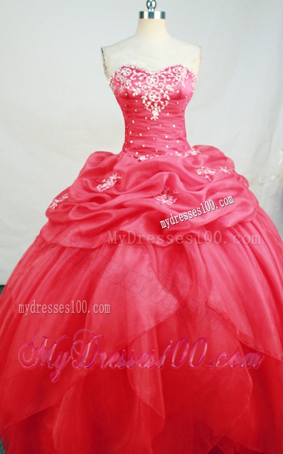 Hot Pink Pick-ups and Ruche Dresses Of 16 with Rhinestones and Embroidery